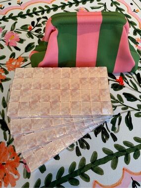 Pearl 🤍 Backed 🀄️ Mahjong Tiles & Tile Bag 🌸